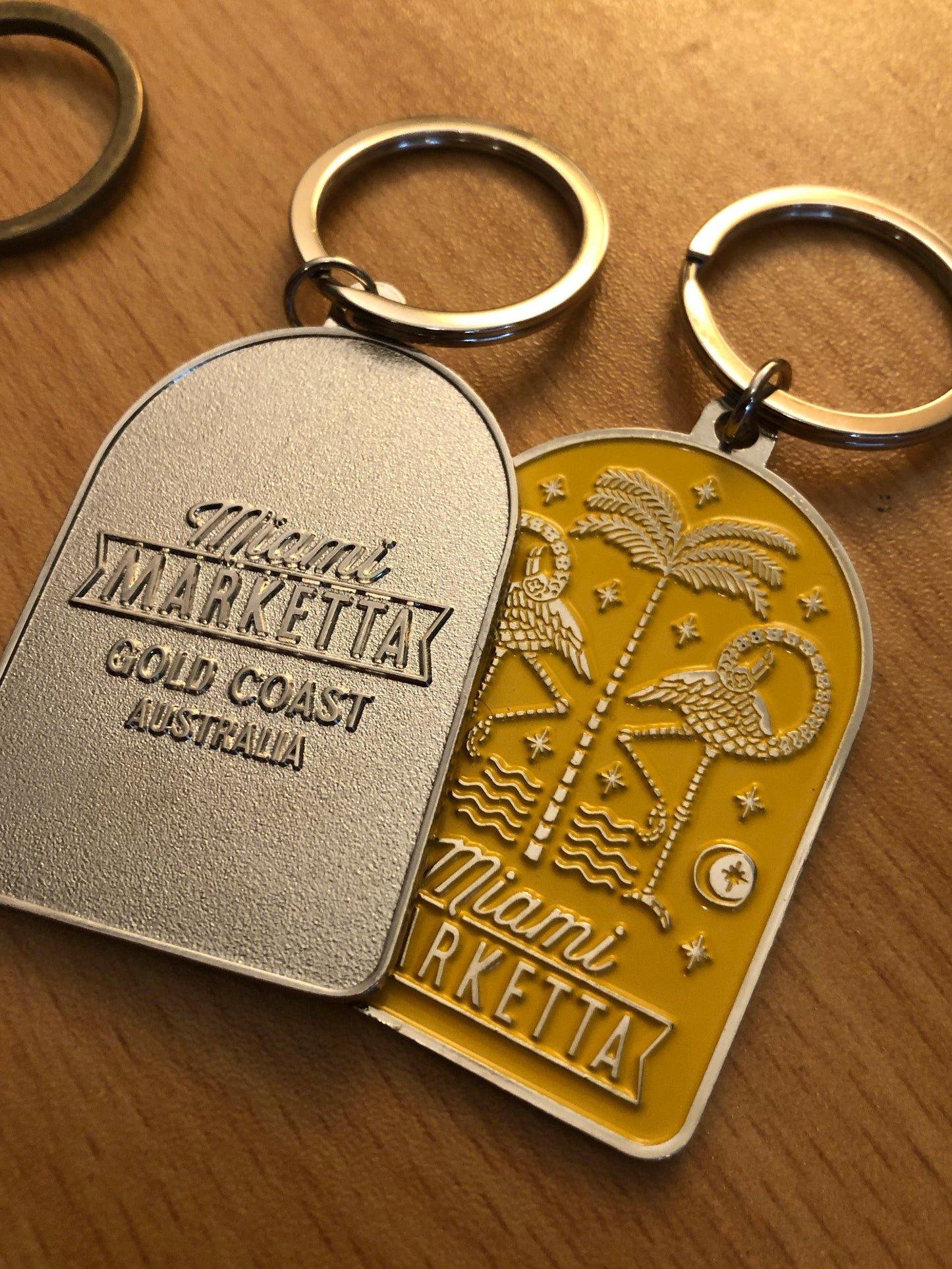 Marketta Icon Keyring - Silver/Burnt Orange
