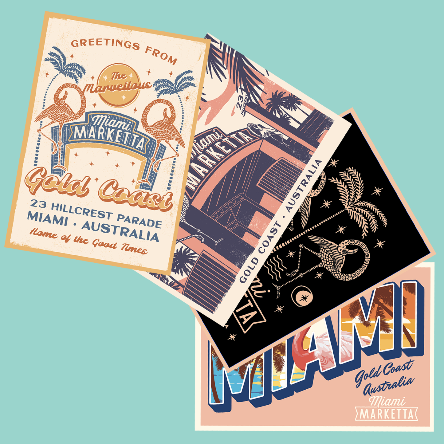 Marketta Postcard 4-pack