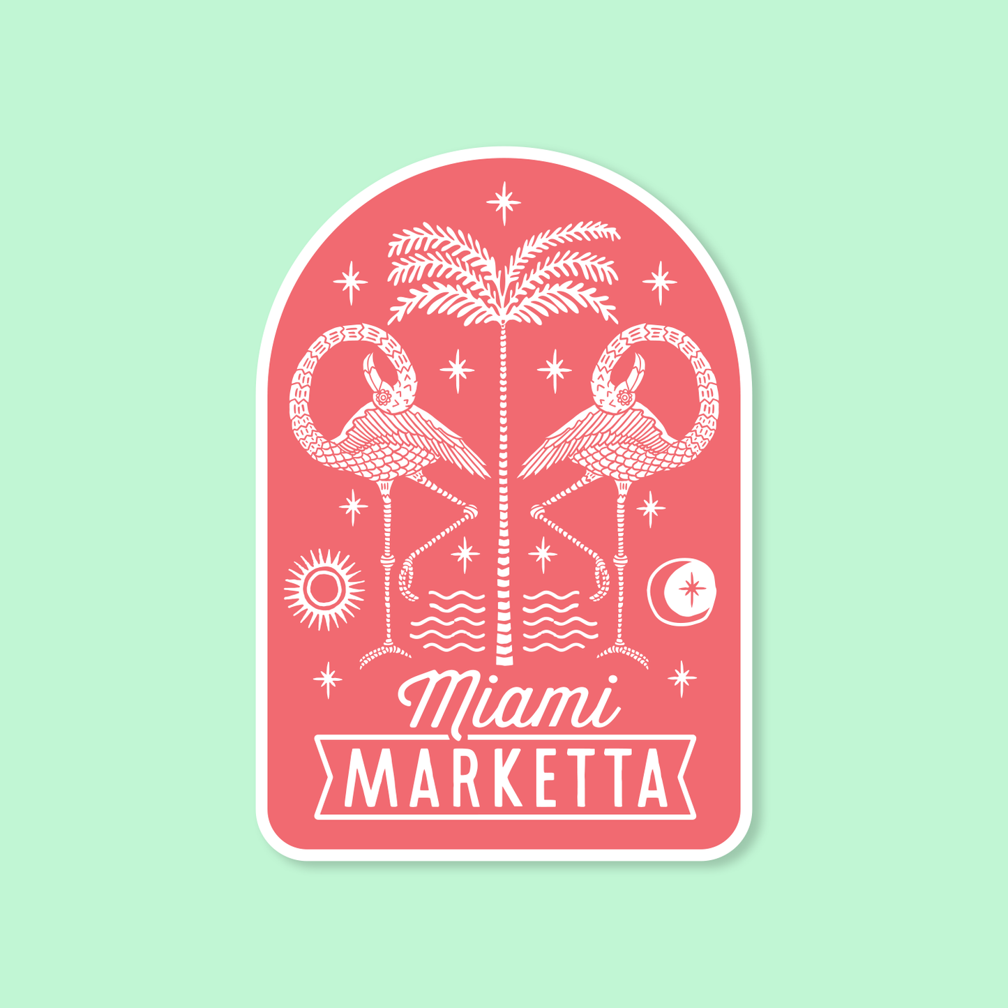 Marketta Icon Pink Sticker