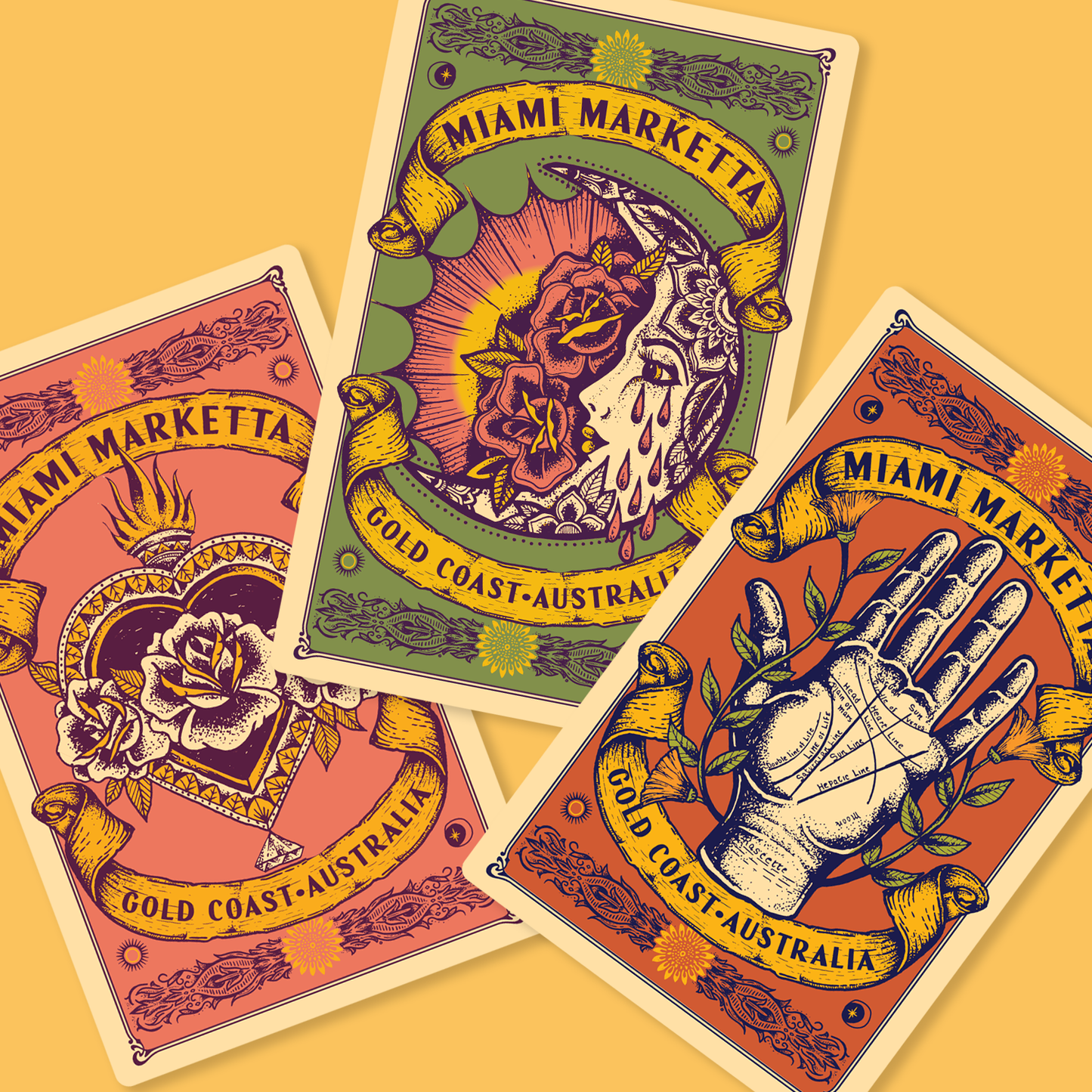 Marketta Gin Parlour Sticker Three-Pack